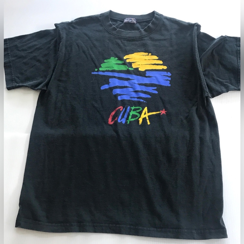 Blu Caribe 100% cotton Men’s size XL T-shirt Preowned Great condition black